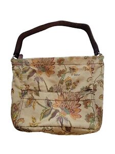 Fossil Floral Leather Shoulder Strap Bag Purse Vintage Paisly Boho Retro VTG Y2K