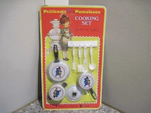 Vintage Imperial Tin Toy Cooking Set -1977 Petticoats Pantaloons New old Stock - Picture 1 of 5