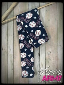 Little Leaguer- Kids Leggings- S/M Fit Ages 4-7 - Picture 1 of 1