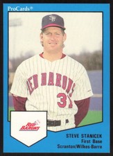 1989 ProCards Triple A   Steve Stanicek #717 Scranton/Wilkes-Barre Red Barons