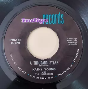 Kathy Young with The Innocents A THOUSAND STARS (45) #108 PLAYS VG+ TO VG++ - Picture 1 of 4