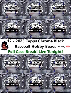 Minnesota Twins Break #400 Topps Chrome BLACK 2025 Hobby Box Full Case - Picture 1 of 1