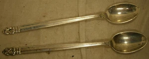 2 cucharas de té helado de plata esterlina internacional real danesa 7 3/8 NoMono - Imagen 1 de 2