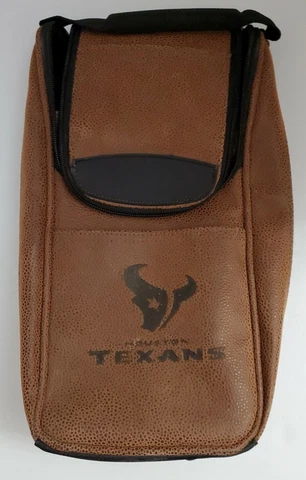 HOUSTON TEXANS NFL Drink Bottle Carrying Tote Holds 2 Bottles Padded Insulated Cover
