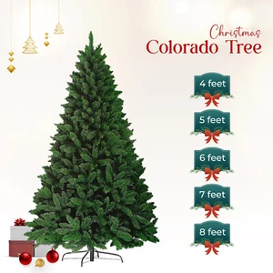 Große Colorado Kiefer künstliche Weihnachtsbaumspitzen Metallständer Weihnachten stapelbar - Bild 1 von 57