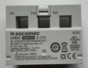 Socomec DIRIS Digiware S-135 (48290161) Current Module for Analysis - Picture 1 of 5