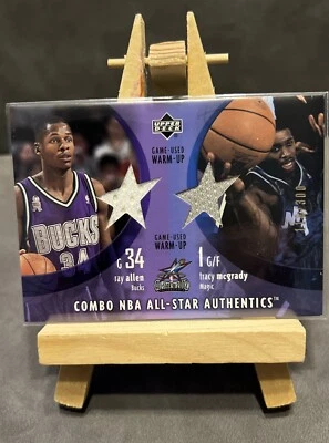 Ray Allen & Tracy McGrady 2004-05 Upper Deck Juego Usado Calentamientos RA/TM 118/300 Foto 1 de 4