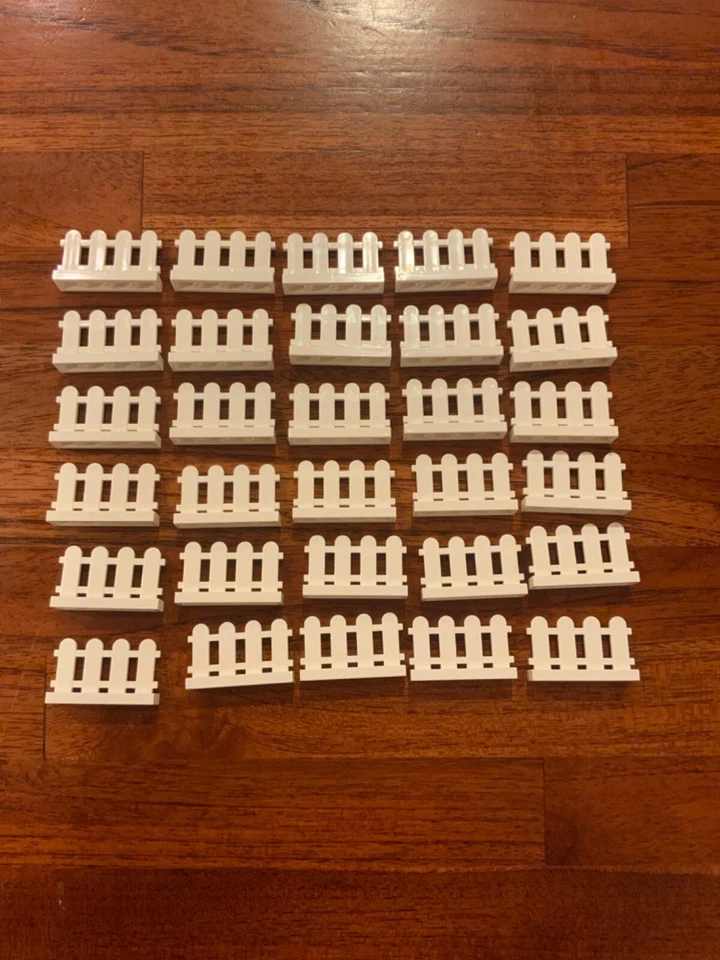 LEGO White Picket Fence Gate Train Castle 1x4x2 33303 BULK