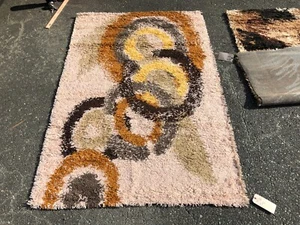 Danish RYA Wool Rug from the 1970 mid century modern 4' X 6' #HP80 HP#531 - Picture 1 of 8