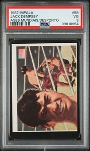 1987 Impala Ases Mundiais Do Desporto Jack Dempsey #58 PSA 3 Pop 2 Very RARE - Bild 1 von 3