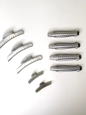 Enroladores de rolo de cabelo quente de alumínio com ponta superior duráveis 4 rolos 5 clipes duráveis - Imagem 1 de 4