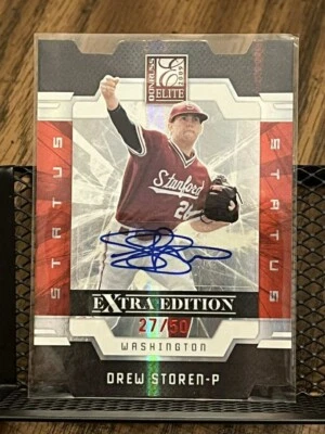 DREW STOREN 2009 ELITE EXTRA EDITION "STATUS" ROOKIE STANFORD AUTOGRAPH AUTO /50 - Image 1 of 2