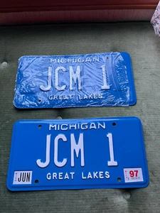 1997 MICHIGAN GREAT LAKES License Plate Set - JCM 1 - Picture 1 of 1