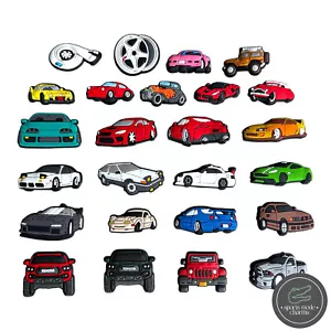 Cars - Jibbitz Charms for Crocs shoes - TOYOTA SUPRA NISSAN MAZDA SKYLINE RX-7