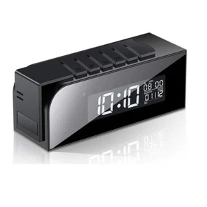 Réveil Camera petite Full HD 1080P Wifi IP vision nocturne Noir - Photo 1/4