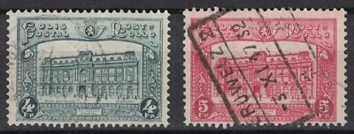BELGIUM:1929-30 SC#Q177-78 Used Central P.O., Brussels  AB49 - Image 1 of 2
