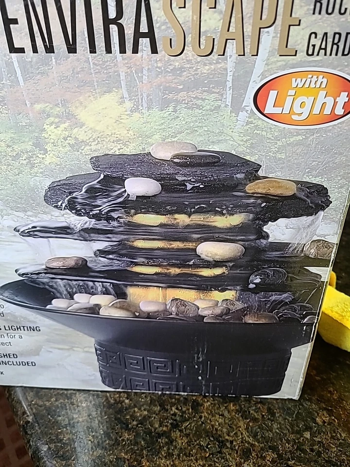 HoMedics Wfl-rock Envirascape Illuminated Rock Garden Relaxation Fountain