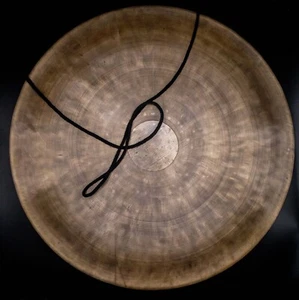 Templo grande de 70 cm de diámetro gong-hecho a mano gong tibetano-chakra curación-yoga gong - Imagen 1 de 4