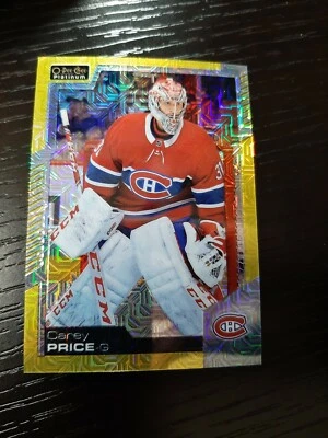 2020-21 OPC Platinum - 9 Carey Price - Yellow Traxx  #/249 - Image 1 of 2
