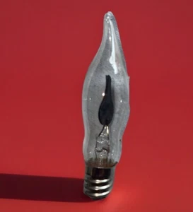 FLICKER FLAME LIGHT BULB 1 watt E12 candelabra base flickering candle. No Box - Picture 1 of 3