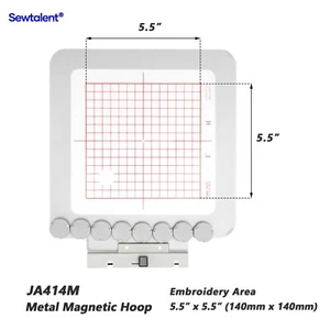 JA414M Magnetic Embroidery Frame 5.5"x5.5" for Janome Machine No Fabric Marks - Picture 1 of 4
