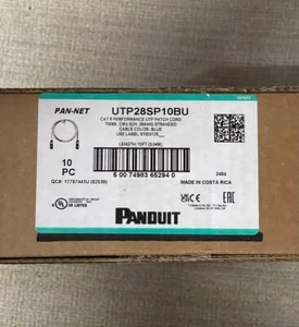 (10-Pack) NEW IN BOX Panduit UTP28SP10BU Cat6 10 Ft PatchCord - Picture 1 of 2