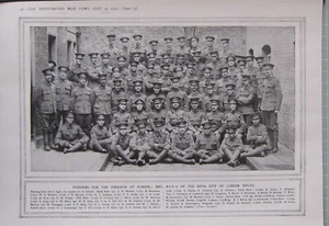 FUSILES DE LA CIUDAD DE LONDRES 3/6 de la Primera Guerra Mundial 1915 impresión oficiales no comisionados - Imagen 1 de 1