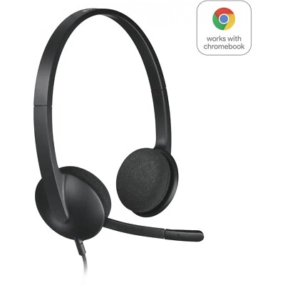 Headset Logitech H340, USB, Stereo, schwarz - Bild 1 von 4