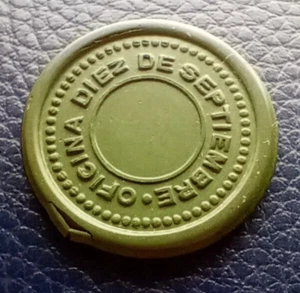 Gettone minerario Cile -Oficina Diez de Septiembre - gettone/moneta commerciale 20 peso - Foto 1 di 2