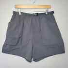 Lands End Black Swim Trunks Shorts Boys Large 14/16 100% Polyester Pockets