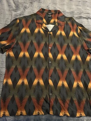 Camisa Forever 21 2XL Azteca Suroeste Azteca Multicolor Abotonada Informal Foto 1 de 3