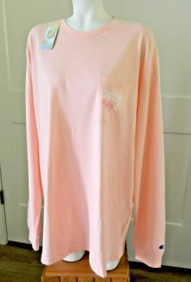 NWT Champion Women NHL Tampa Bay Lightning Lg Sleeve T-Shirt sz 2XL XXL Pink - Imagem 1 de 4