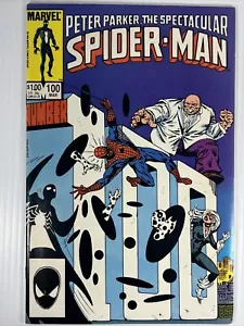 Spectacular Spider-Man #100 Anniversary Kingpin Black Cat Marvel 1984 VF/NM - Picture 1 of 10