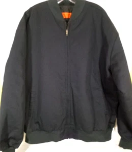 Red Kap-Mens Casual Zip-Up Work Jacket-2XL XXL-Black-Quilted/Lined-Slash Pocket - Picture 1 of 10