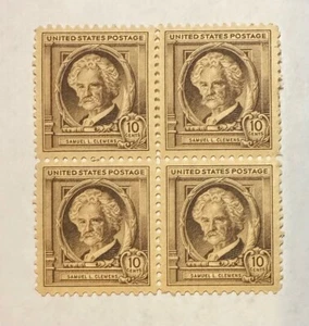 SCOTT #863 BLOCK OF 4 1940 10 CENT CLEMENS FAMOUS AMERICANS ISSUE MNH OG - Picture 1 of 1