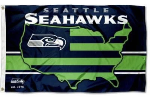 Seattle Seahawks USA Flag 3x5 Cover
