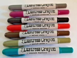 Tim Holtz Distress Buntstifte, 7 Buntstifte in verschiedenen Farben #7 - NEU - Bild 1 von 1