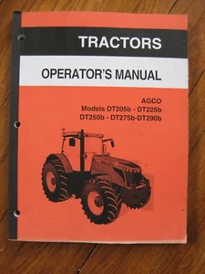 AGCO DT205B DT225B DT250B DT275B DT290B Operador de tractor manual ORIGINAL - Imagen 1 de 3