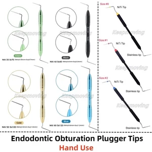 Dental Endodontic Obturation Plugger Tips Hand Use Pluggers Set 0#1#2# 35-120 - Picture 1 of 45