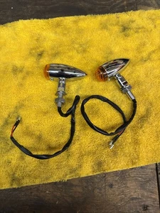 2" Aluminium Mini Bullet Turn Signals For Harley Sportster Softail Dyna Touring - Picture 1 of 10