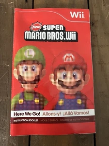 **Ohne Spiel** New Super Mario Bros Wii Nintendo Wii Bedienungsanleitung Booklet - Bild 1 von 5