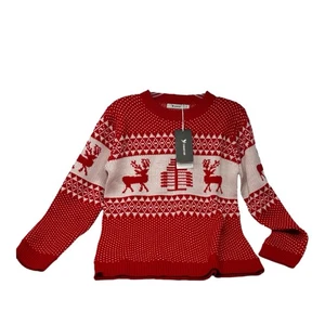 Suéter de Navidad Feo (Lindo) Tejido Mujer Talla Pequeña Árbol Reno - Imagen 1 de 7