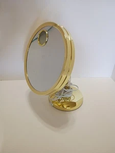 Jerdon Flex Arm Messing Tischplatte beleuchtet Vergrößerung Schminkspiegel Modell J980G/117 - Bild 1 von 10