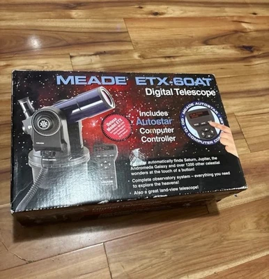 Meade Digital Astro Telescope ETX-60AT with Autostar Computer Controller New NIB - Image 1 of 3