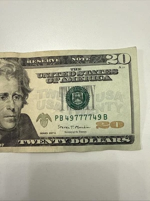 4 of a Kind LUCKY 7's $20 Bill 2017A COOLNESS RATING 97.7 - Image 1 of 4