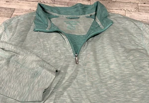 Tommy Bahama Island Zone Men's XXL Kohala Teal Rialto Beach Half Zip Pullover - Picture 1 of 9
