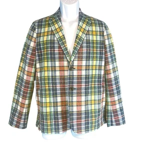 Brooks Brothers Red Fleece Boys Madras Plaid Blazer Large - Picture 1 of 5