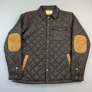 Onward Reserve Braswell Jacket Mens Large Brown Snap Front Quilted Casual - Picture 1 of 13