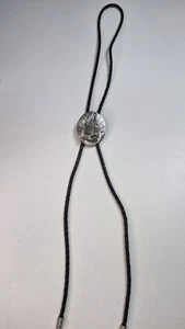 Vintage Siskiyou Buckle Co Pewter 3D Eagle Bolo Tie 1987 - Picture 1 of 7