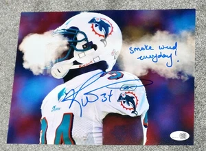 RICKY WILLIAMS Dolphins  "SMOKE WEED EVERYDAY" 8x10 Photo + JSA WITNESS COA W750 - Picture 1 of 1